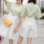 ست تیشرت شلوارک و تیشرت دامن