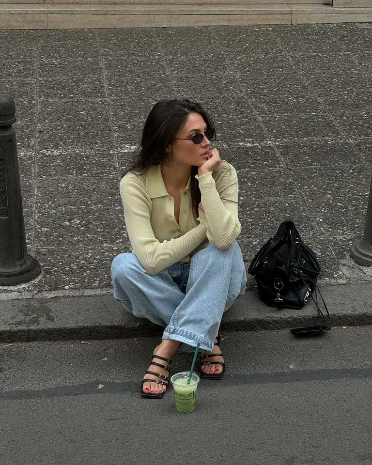 ایده برای لباس مد (لباس های تاپ و شلوار جین زیبا)