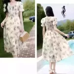 پیراهن دخترانه تک رنگ کرم