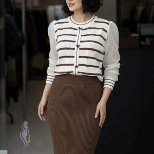 بافت با آستین تور